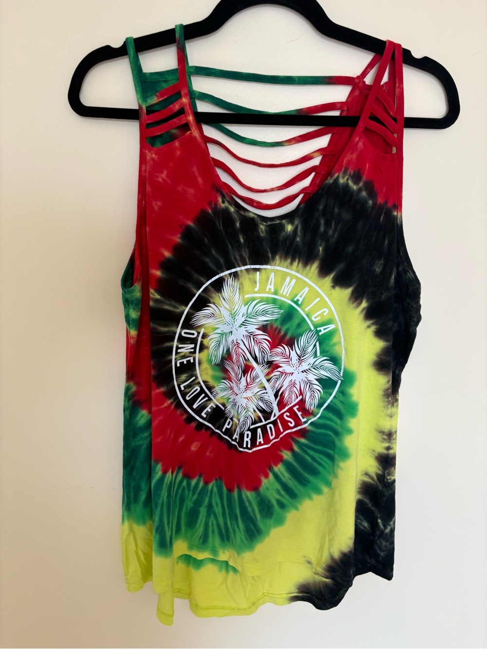 Tie-Dye Jamaica Tank top with One love  Size XXL fits like a XL